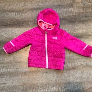 Pink North face thermoball with handcuffs